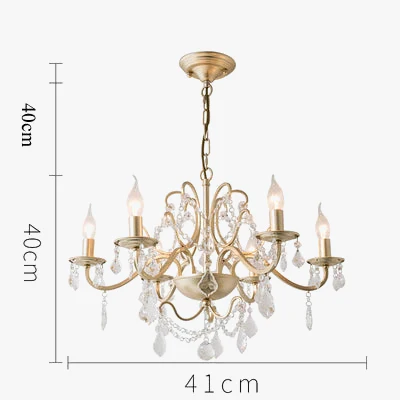 lustre en cristal vintage avec bougie led pour un éclairage élégant - Image 9