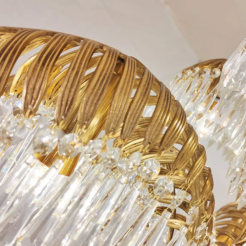 lustre en cuivre avec cristal pour décoration élégante et rétro - Image 6