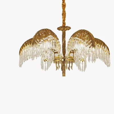 lustre en cuivre avec cristal pour décoration élégante et rétro - Image 7