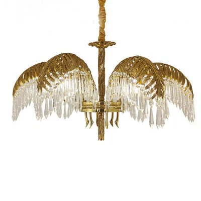 lustre en cuivre avec cristal pour décoration élégante et rétro - Image 8