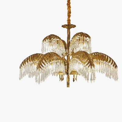 lustre en cuivre avec cristal pour décoration élégante et rétro - Image 9