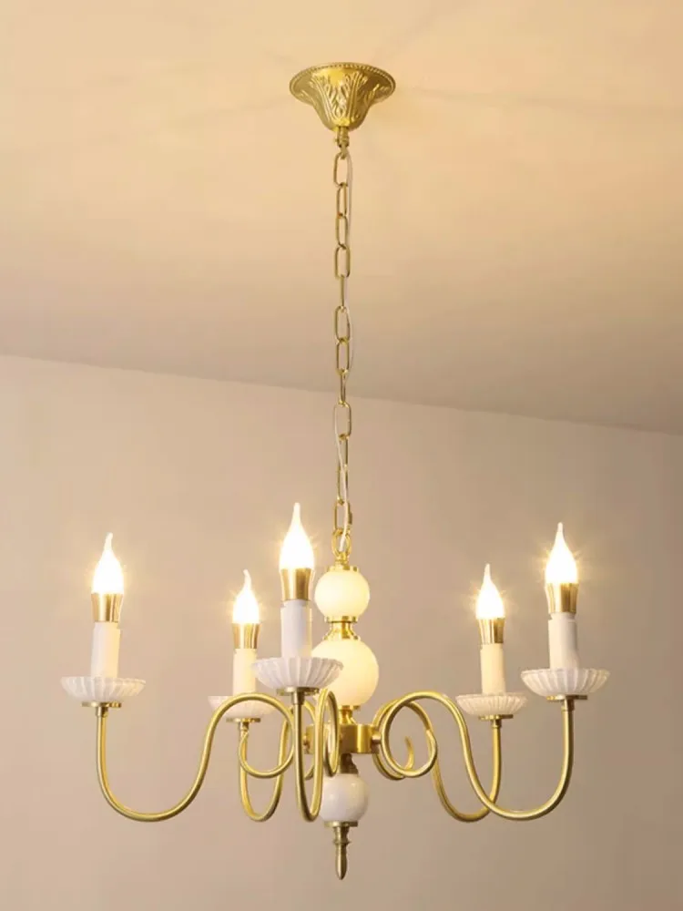 lustre en cuivre de luxe style vintage pour restaurant et salon - Image 2