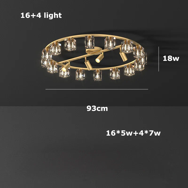lustre en cuivre et cristal pour décoration moderne 2024 - Image 10