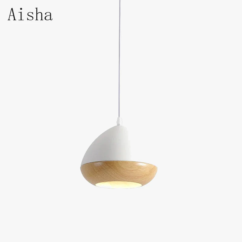 lustre en fer de style japonais wabi-sabi imitation noyer nordique - Image 5