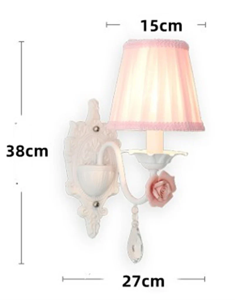 lustre en fer forgé avec décor de roses romantiques fleurs pastorales - Image 11