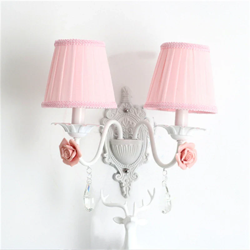 lustre en fer forgé avec décor de roses romantiques fleurs pastorales - Image 5