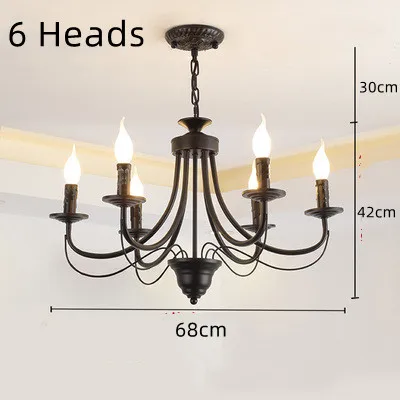 lustre en fer forgé noir et blanc design intérieur moderne - Image 11