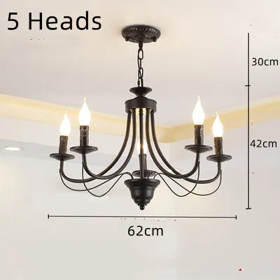lustre en fer forgé noir et blanc design intérieur moderne - Image 15
