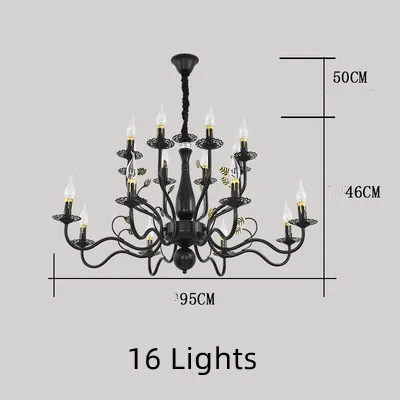 lustre en fer forgé rétro pour intérieur élégant - Image 9