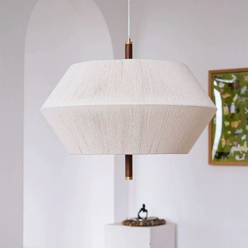lustre en fil de coton nordique style wabi sabi pour décoration intérieure - Image 3