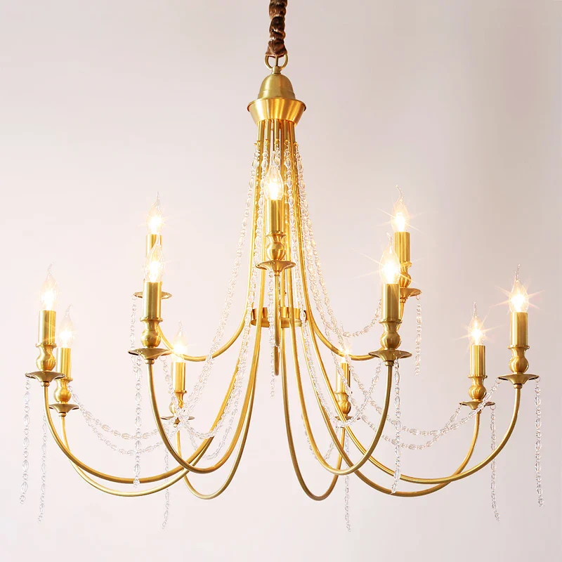 lustre en laiton moderne pour éclairage intérieur élégant - Image 8