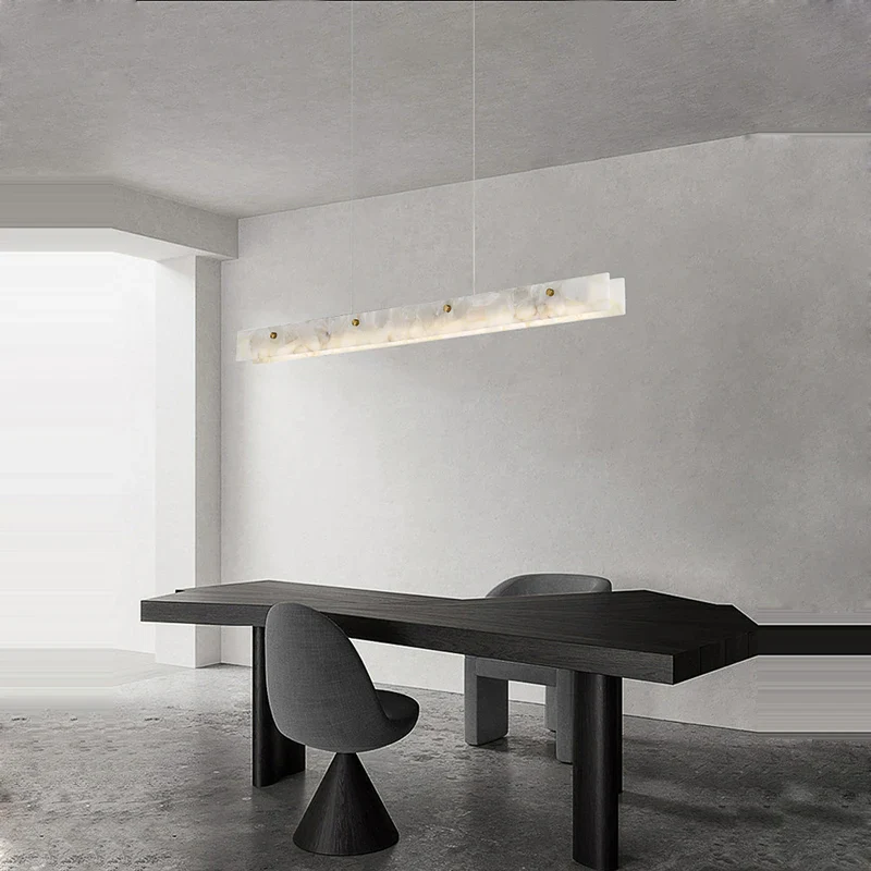 lustre en marbre acier inoxydable à led dimmable pour éclairage intérieur - Image 2