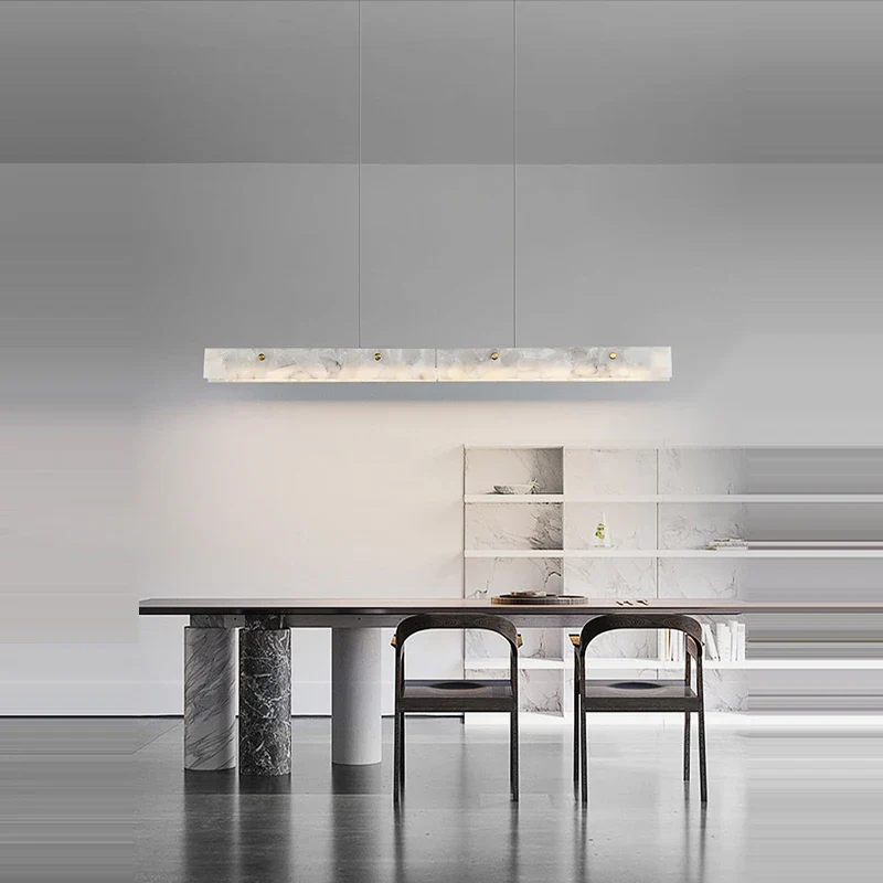 lustre en marbre acier inoxydable à led dimmable pour éclairage intérieur - Image 3