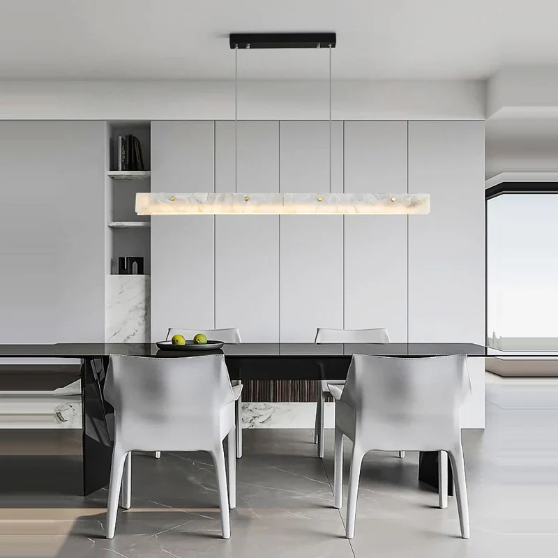 lustre en marbre acier inoxydable à led dimmable pour éclairage intérieur - Image 4