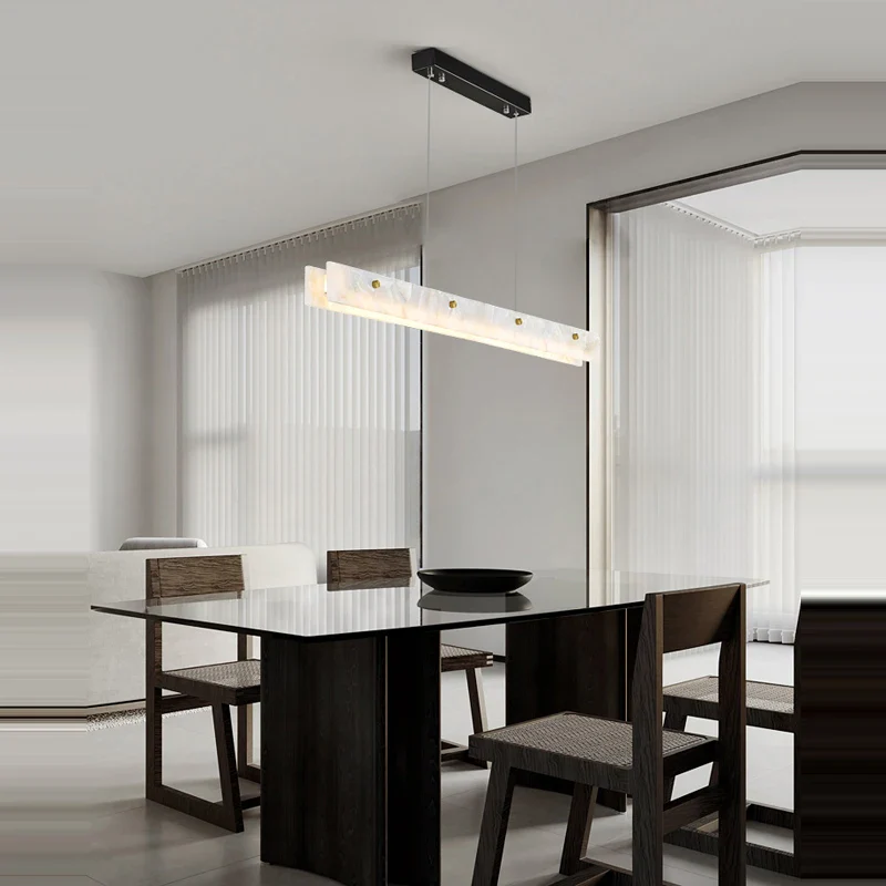 lustre en marbre acier inoxydable à led dimmable pour éclairage intérieur - Image 5