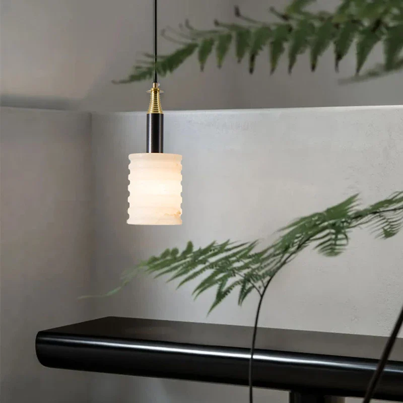lustre en marbre chinois style moderne minimaliste pour restaurant et bar - Image 2