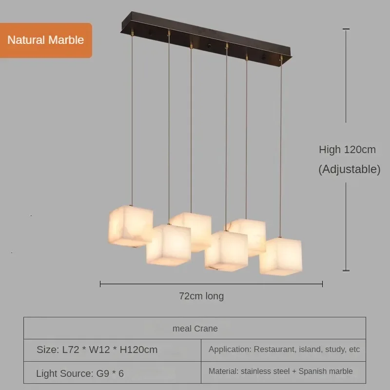 lustre en marbre espagnol style chinois minimaliste pour intérieur élégant - Image 11