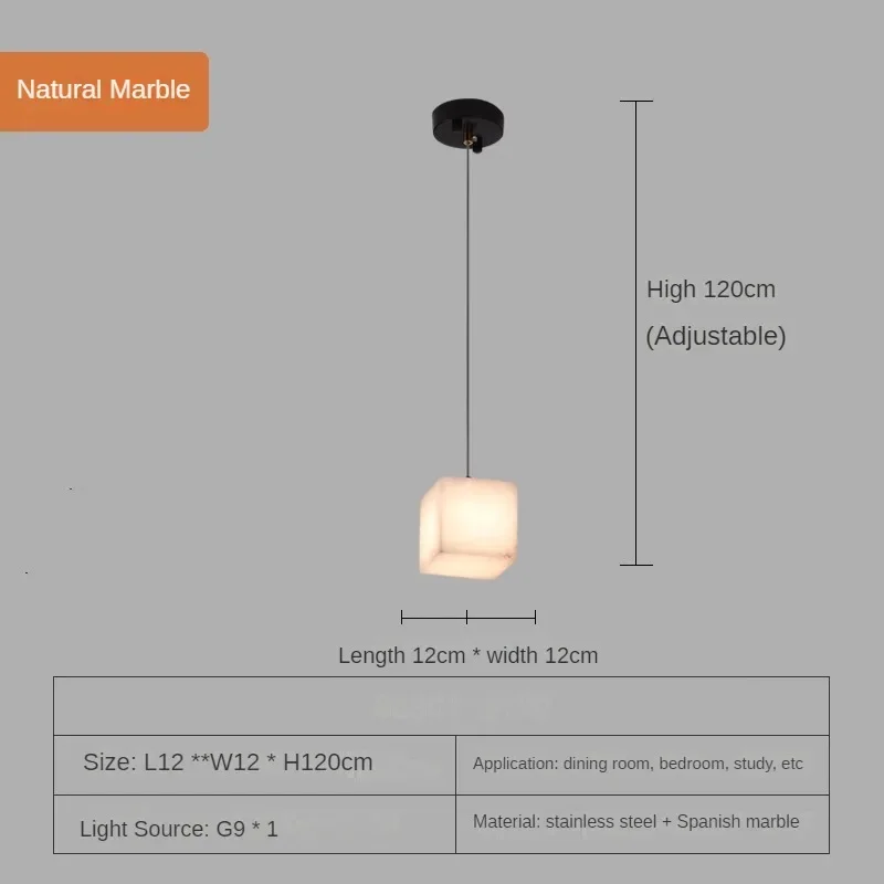 lustre en marbre espagnol style chinois minimaliste pour intérieur élégant - Image 12