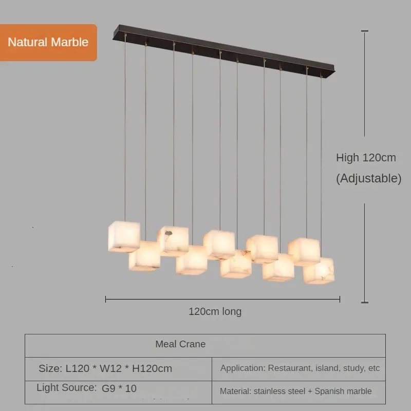 lustre en marbre espagnol style chinois minimaliste pour intérieur élégant - Image 13