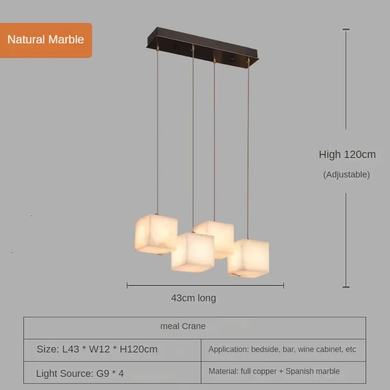lustre en marbre espagnol style chinois minimaliste pour intérieur élégant - Image 14