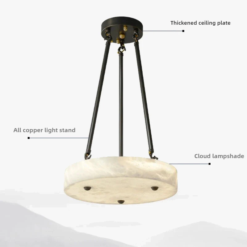 lustre en marbre et cuivre design moderne minimaliste rétro led - Image 4