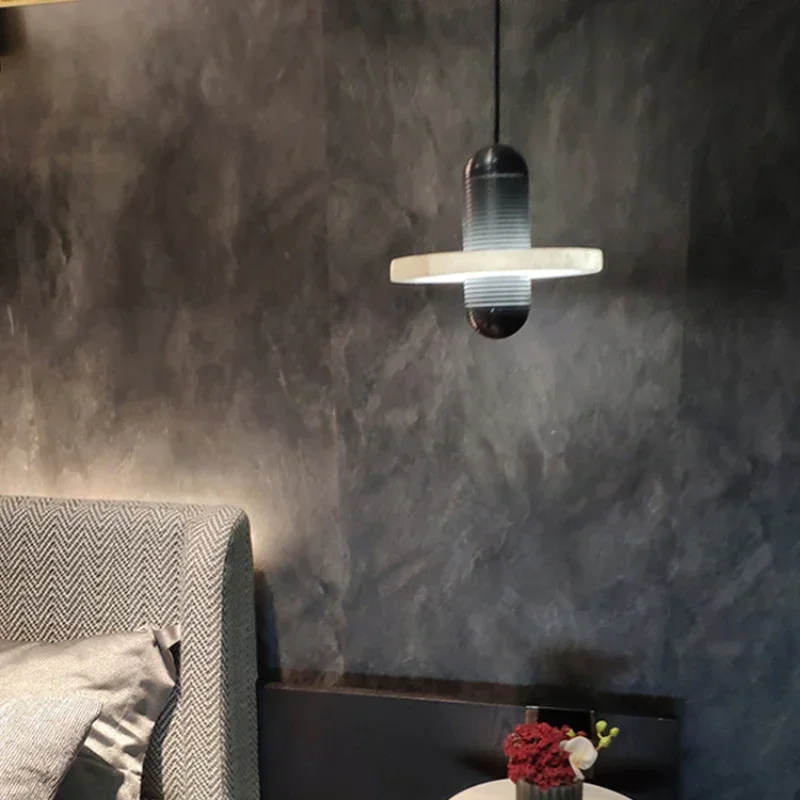 lustre en marbre et métal pour décoration nordique élégante - Image 2