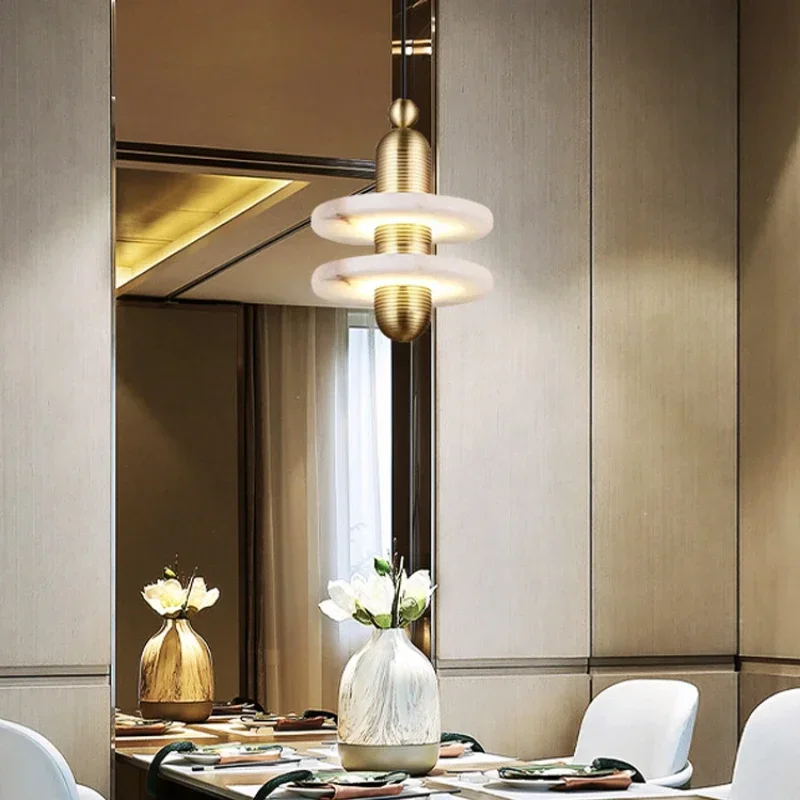 lustre en marbre et métal pour décoration nordique élégante - Image 3