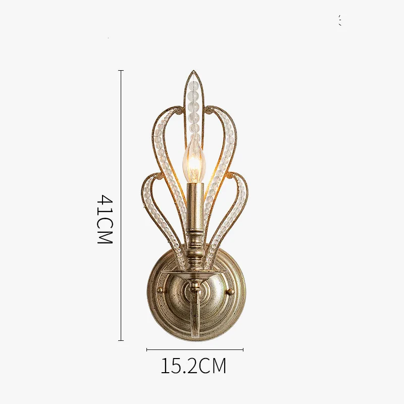 lustre en métal doré antique avec décoration en cristal - Image 6