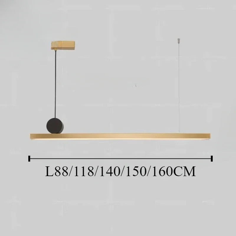 lustre en métal doré moderne pour décoration intérieure élégante - Image 7