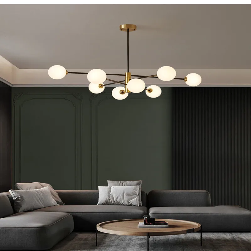 lustre en or avec boule de verre pour éclairage intérieur - Image 12