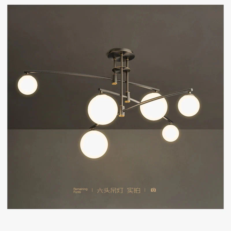 lustre en or avec boule de verre pour éclairage intérieur - Image 2