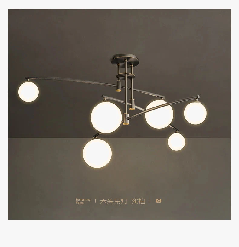lustre en or avec boule de verre pour éclairage intérieur - Image 6