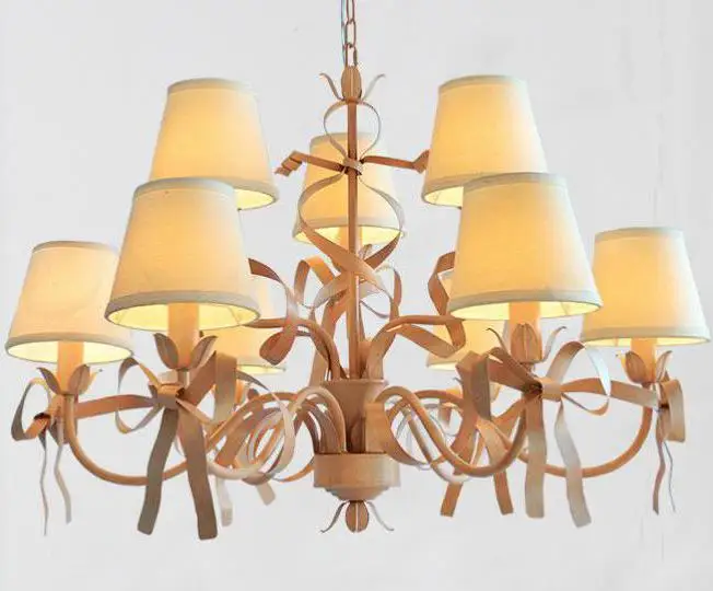 lustre en ruban rose pour chambre d'enfant élégante - Image 9