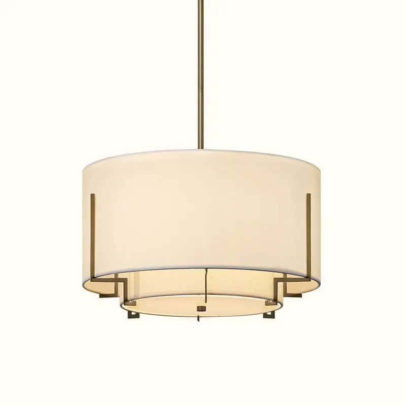 lustre en tissu chinois rond style rétro pour intérieur élégant - Image 3