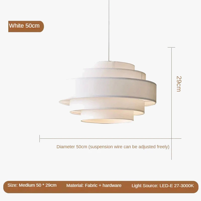 lustre en tissu créatif pour un éclairage minimaliste personnalisé - Image 10