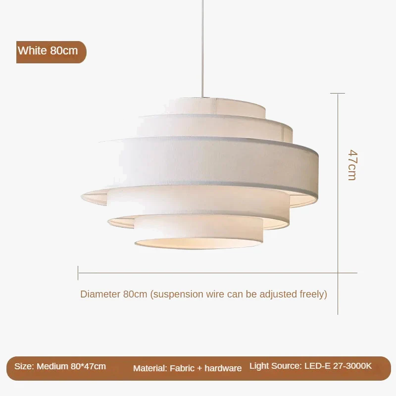 lustre en tissu créatif pour un éclairage minimaliste personnalisé - Image 8