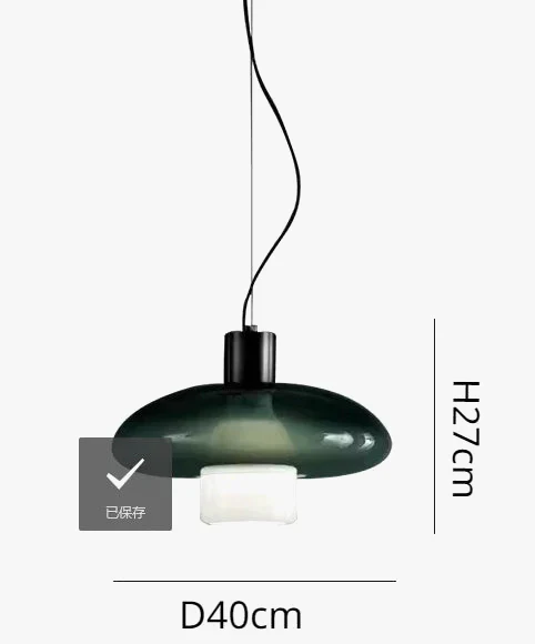 lustre en verre à led design moderne pour décoration intérieure - Image 8