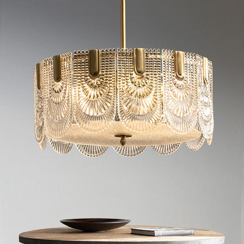 lustre en verre cristal design rétro pour décoration intérieure élégante - Image 4