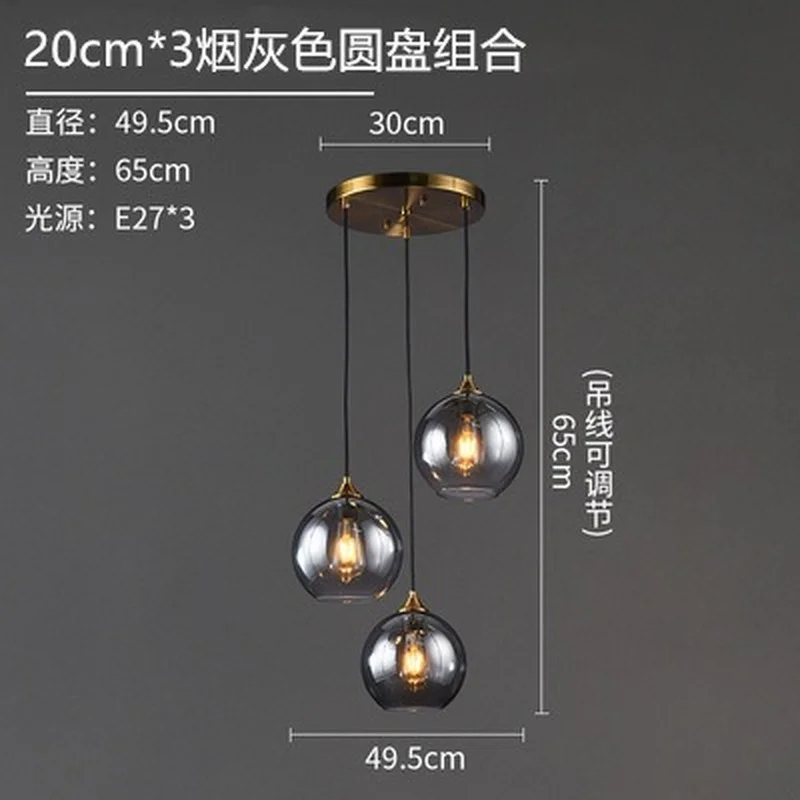 lustre en verre design nordique pour décoration intérieure - Image 15