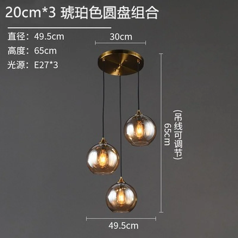 lustre en verre design nordique pour décoration intérieure - Image 17