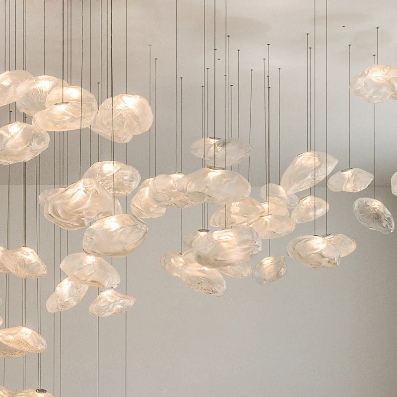 lustre en verre design nuage pour un intérieur créatif - Image 2
