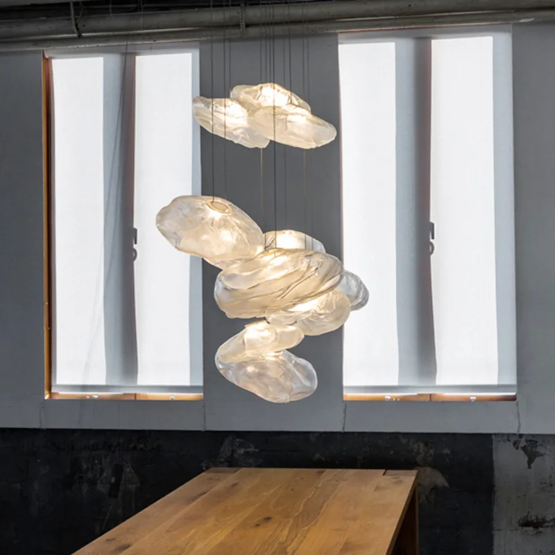 lustre en verre design nuage pour un intérieur créatif - Image 3