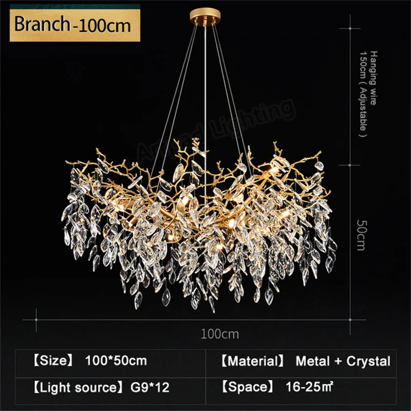 lustre en verre doré design luxueux pour décoration intérieure - Image 7