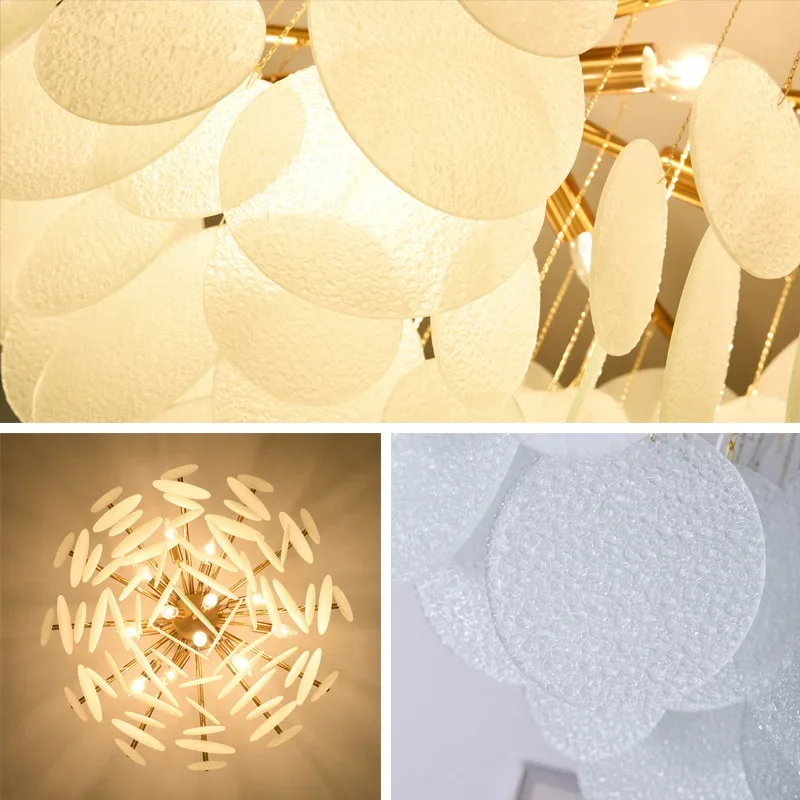 lustre en verre nordique en fer pour décoration de luxe - Image 9