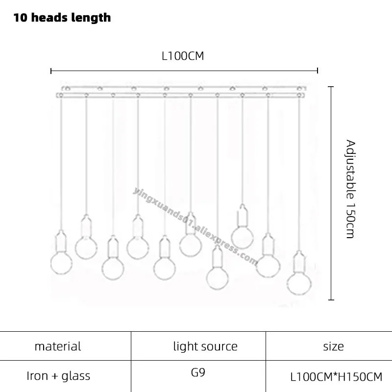 lustre en verre pour restaurant et bar élégant - Image 12