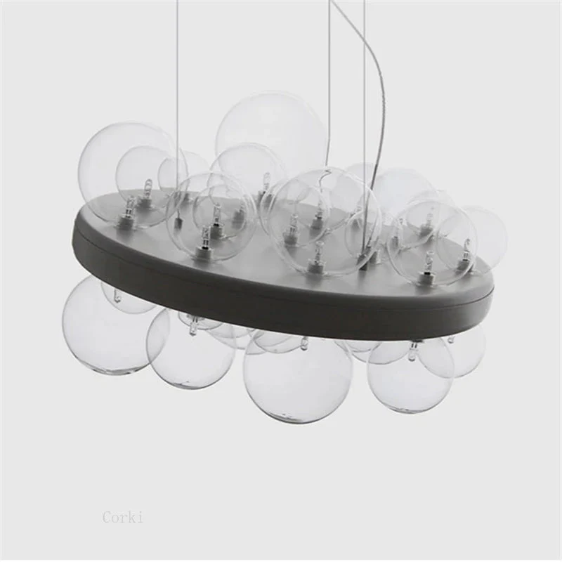 lustre en verre transparent design moderne pour décoration intérieure - Image 4