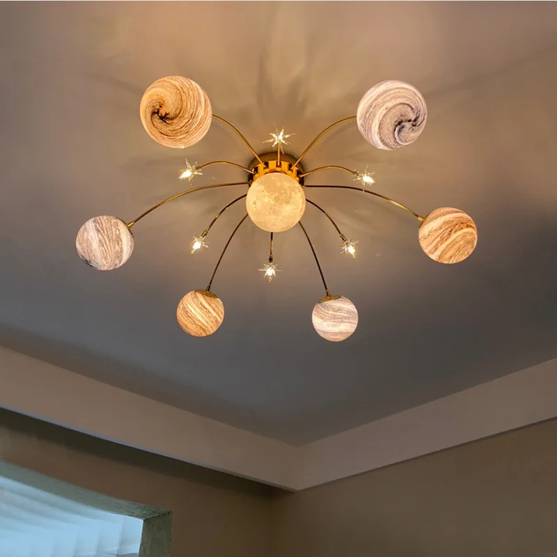 lustre enfant en verre design lumineux pour chambre - Image 2