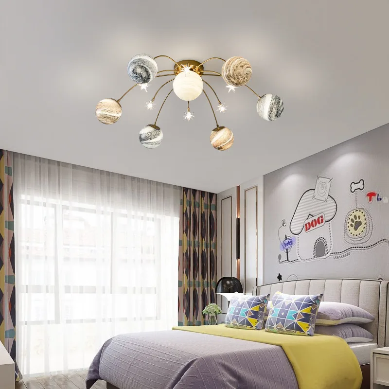 lustre enfant en verre design lumineux pour chambre - Image 4