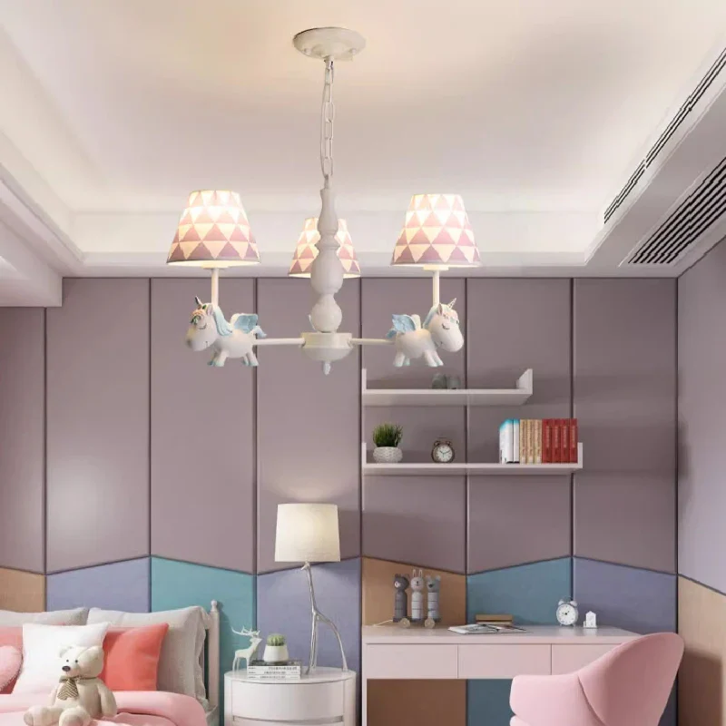 lustre enfant LED rotatif style nordique romantique et chaleureux - Image 3