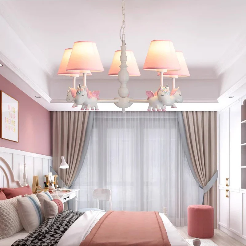 lustre enfant LED rotatif style nordique romantique et chaleureux - Image 4
